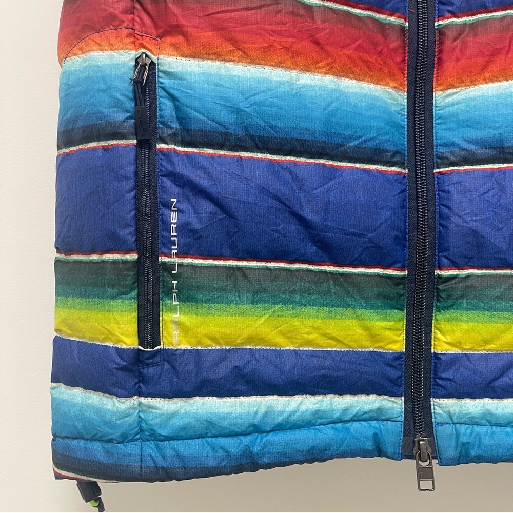 Ralph Lauren RLX Canyon Southwest Aztec Down Blue Combo Vest Size Small - Picture 5 of 13